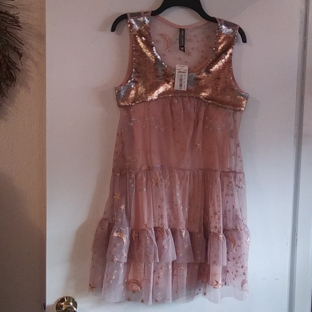 BANJARA mermaid sequins & stars dress M